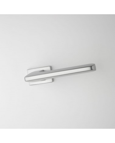 Poignée de porte chrome satiné YUKA poignée design vue de bas