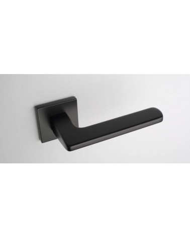 Poignée de porte noire YUKA quincaillerie design vue de haut
