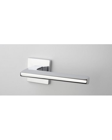 Poignée de porte chrome poli YUKA quincaillerie design vue de bas