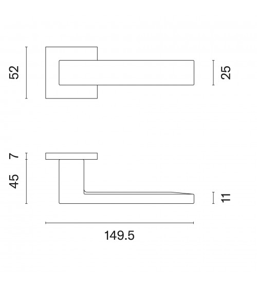 Poignée de porte noire PINA poignée design