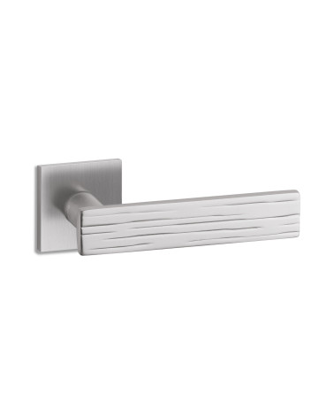 Poignée de porte chrome Satiné Ento Wood quincaillerie design