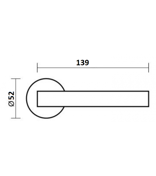Poignée de porte zamak LIGNE quincaillerie design