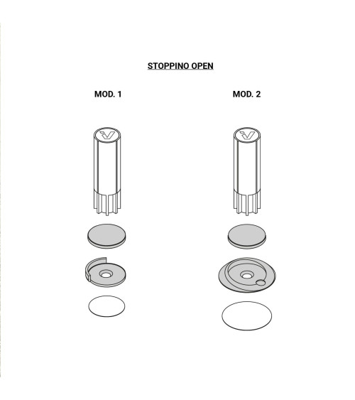 Butée de porte magnétique Verum Stoppino Open Mod.1