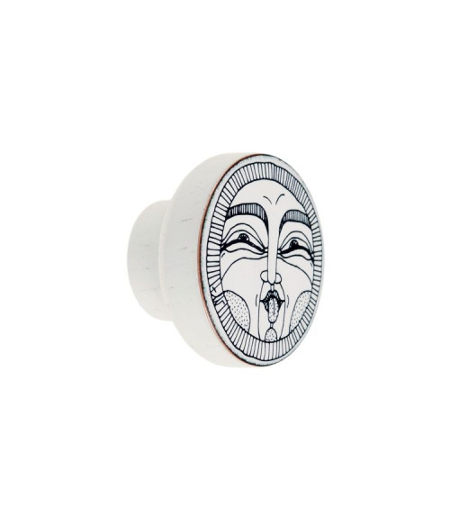 Bouton de meuble FACES Noir & Blanc