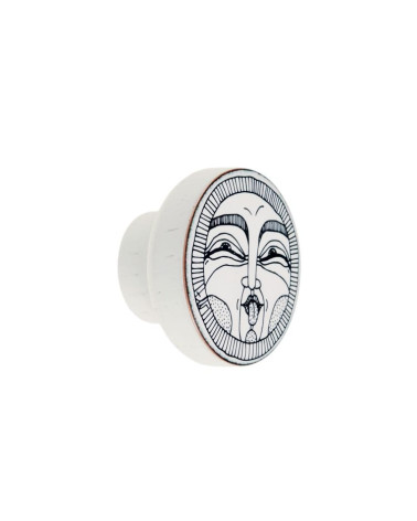 Bouton de meuble FACES Noir & Blanc