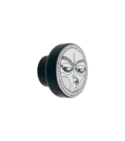 Bouton de meuble FACES Noir & Blanc