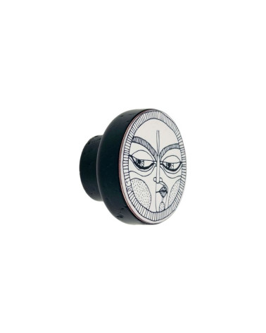 Bouton de meuble FACES Noir & Blanc