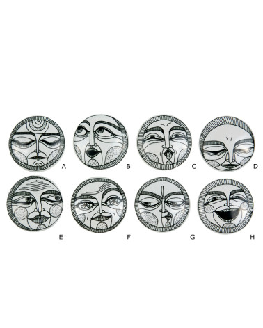 Bouton de meuble FACES Noir & Blanc