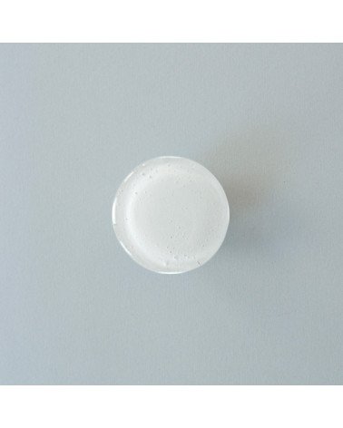 Bouton de meuble en verre blanc