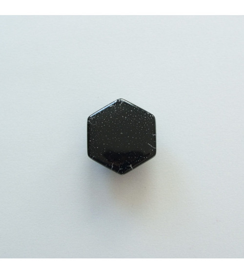 Bouton de meuble en verre noir