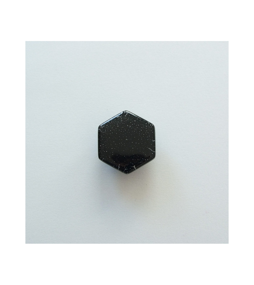 Bouton de meuble en verre noir