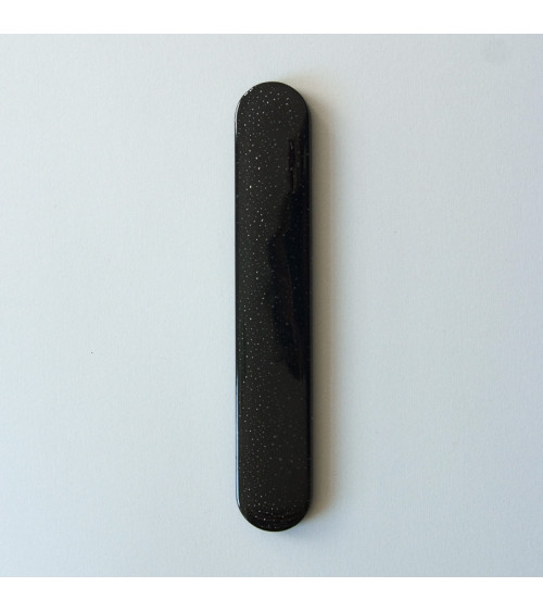 Bouton de meuble en verre noir