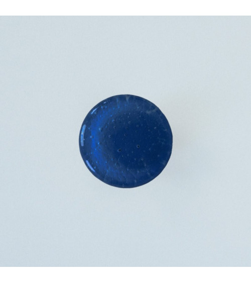 Bouton de meuble en verre bleu nuit