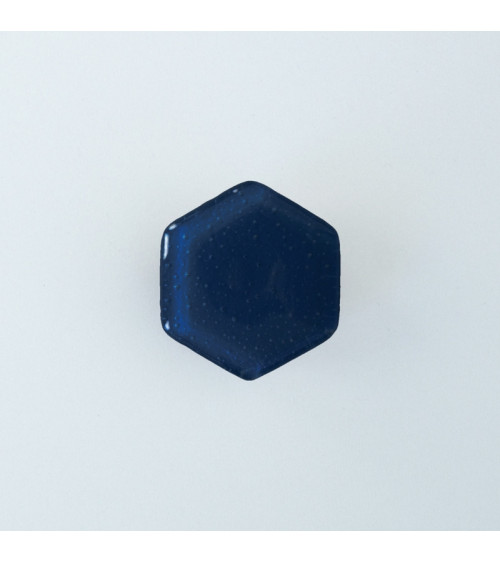 Bouton de meuble en verre bleu nuit