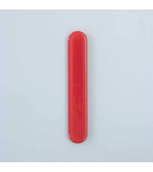 Bouton de meuble en verre de couleur rouge