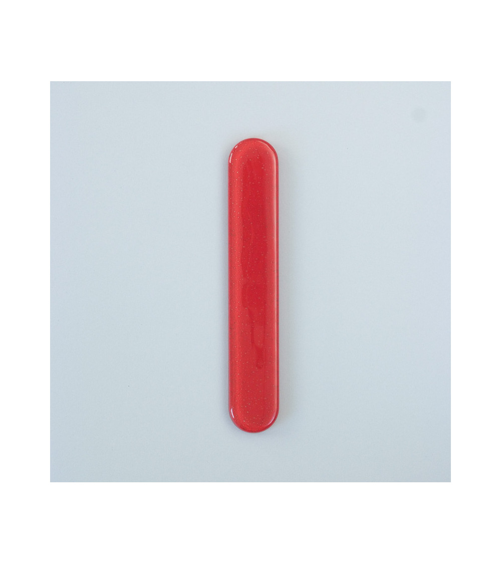 Bouton de meuble en verre de couleur rouge