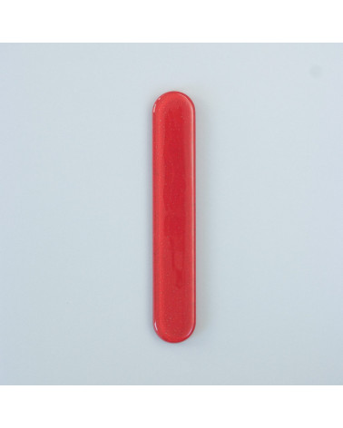 Bouton de meuble en verre de couleur rouge