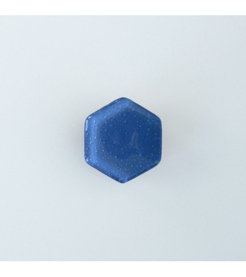 Bouton de meuble en verre bleu indigo