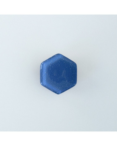 Bouton de meuble en verre bleu indigo