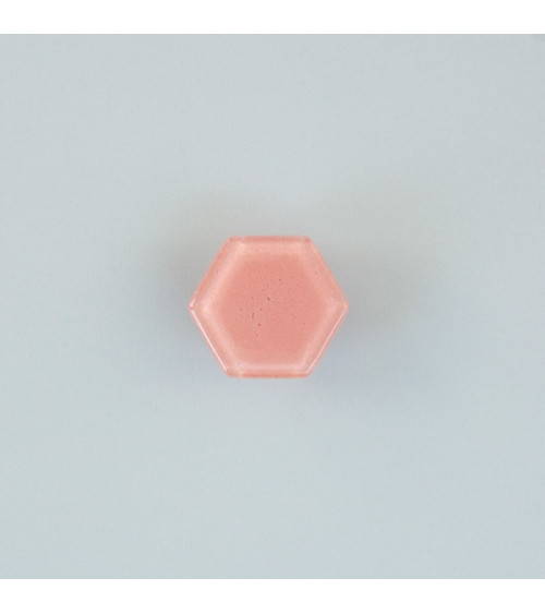 Bouton de meuble en verre rose
