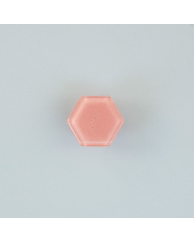 Bouton de meuble en verre rose