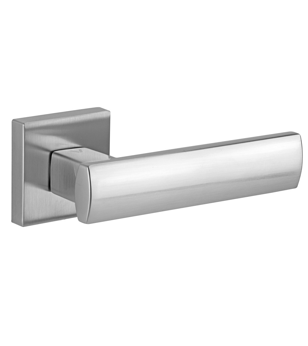 Poignée de porte chrome satiné LIBRA quincaillerie design