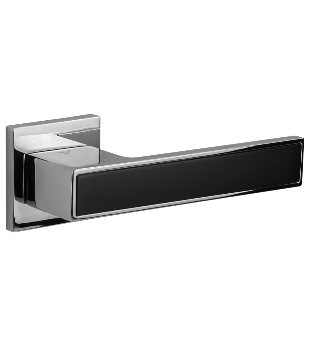 Poignée de porte bicolore noire/chrome TOTAL poignée design