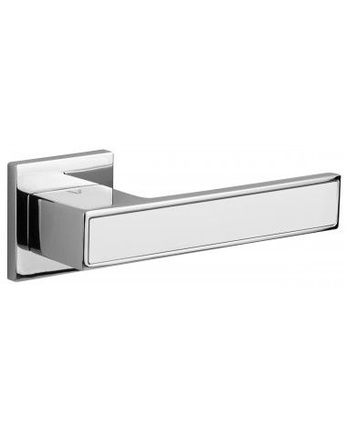 Poignée de porte bicolore chrome/blanche TOTAL poignée design