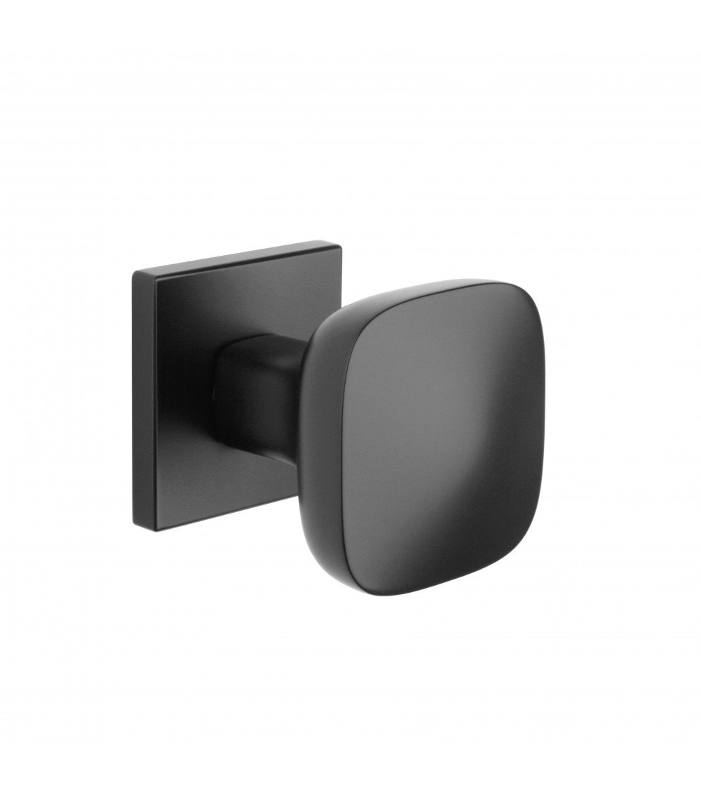 Bouton de porte noire KIAMA carré -  poignée design