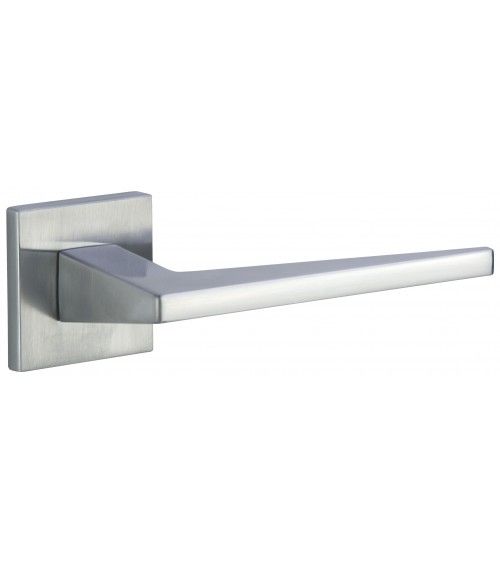 Poignée de porte chrome satiné LIMA FIT quincaillerie design