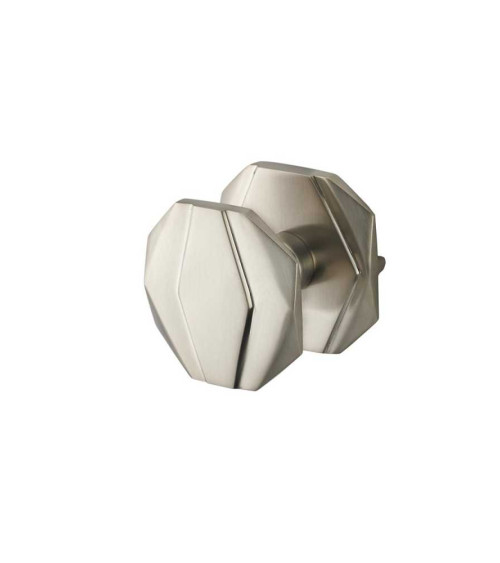 Bouton de tirage octogonal plat en laiton B169