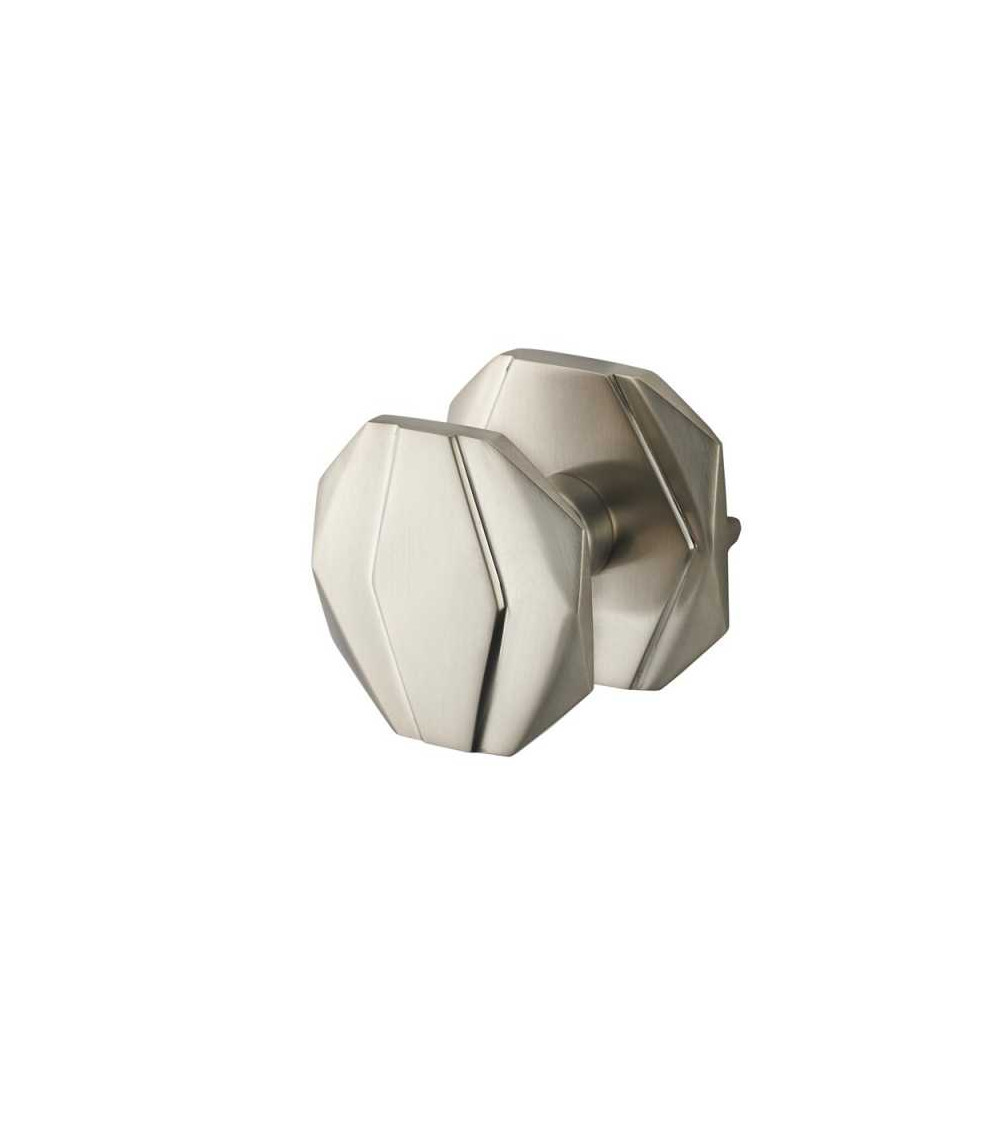Bouton de tirage octogonal plat en laiton B169