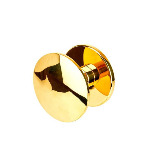 Bouton de tirage rond bombé en laiton B607