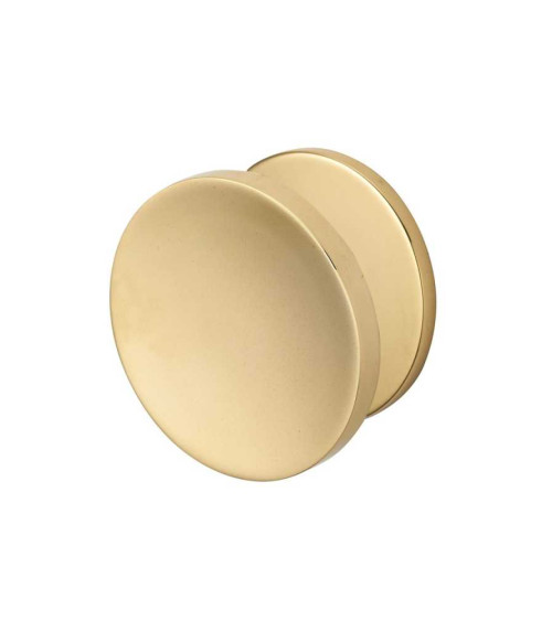 Bouton de tirage de portail rond creux en laiton B608