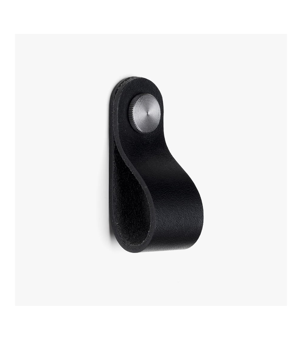 Bouton de meuble en pinatex couleur Noire/Chrome