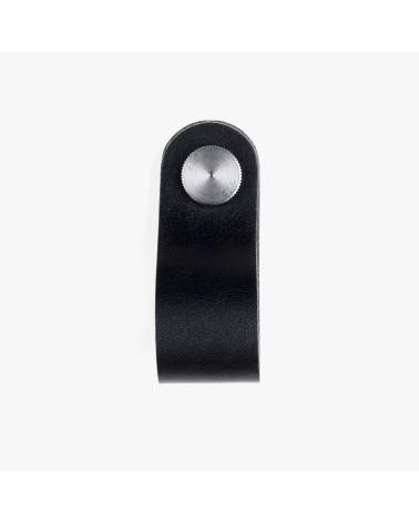 Bouton de meuble en pinatex couleur Noire/Chrome