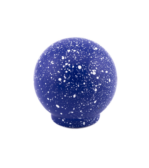 Bouton de meuble en bois de hêtre Bleu foncé/blanc Mélange poignée design