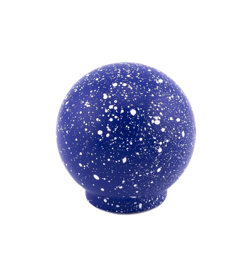 Bouton de meuble en bois de hêtre Bleu foncé/blanc Mélange poignée design