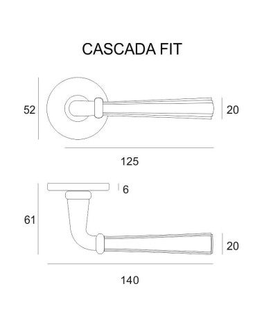 Poignées de porte design rétro CASCADA