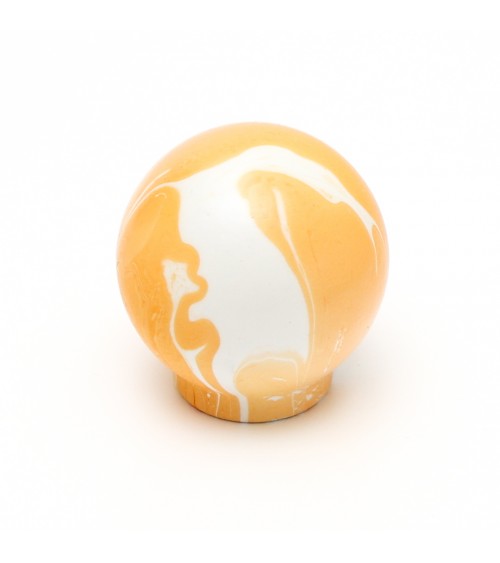 Bouton de meuble en bois de Hêtre orange -  poignée design