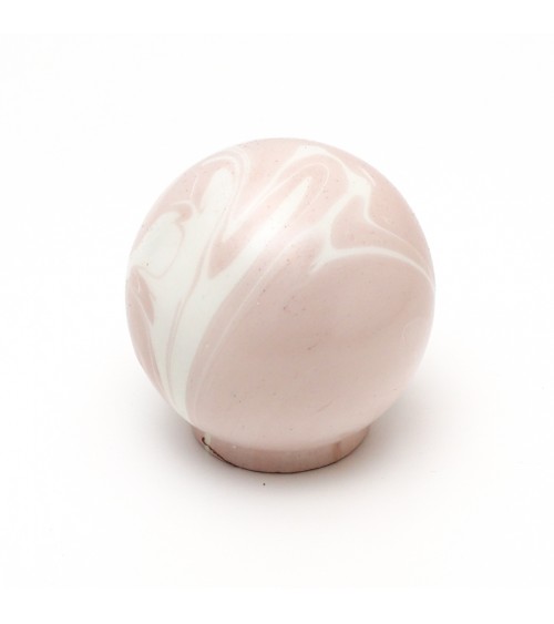 Bouton de meuble en bois de Hêtre Rose taupe -  poignée design