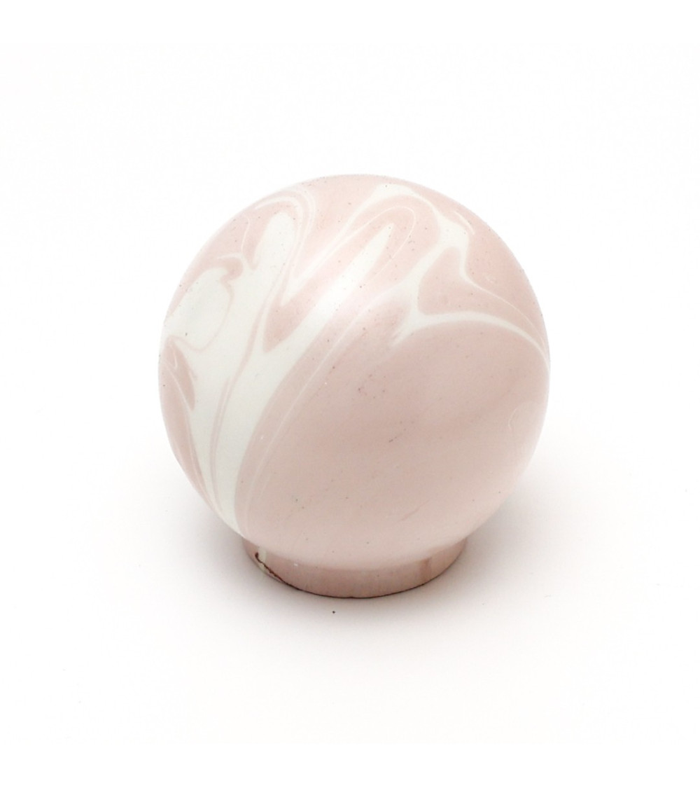 Bouton de meuble en bois de Hêtre Rose taupe -  poignée design