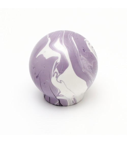Bouton de meuble en bois de Hêtre aubergine -  poignée design