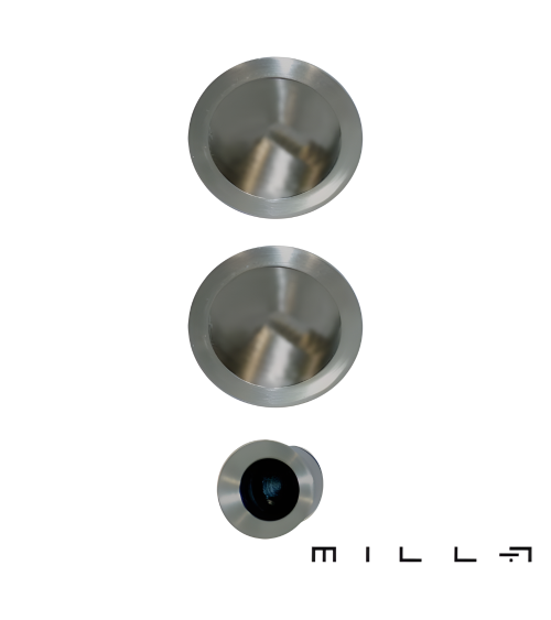 Poignée pour porte coulissante chrome poli avec bec de canne poignée design