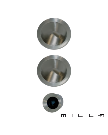 Poignée pour porte coulissante chrome poli avec bec de canne poignée design