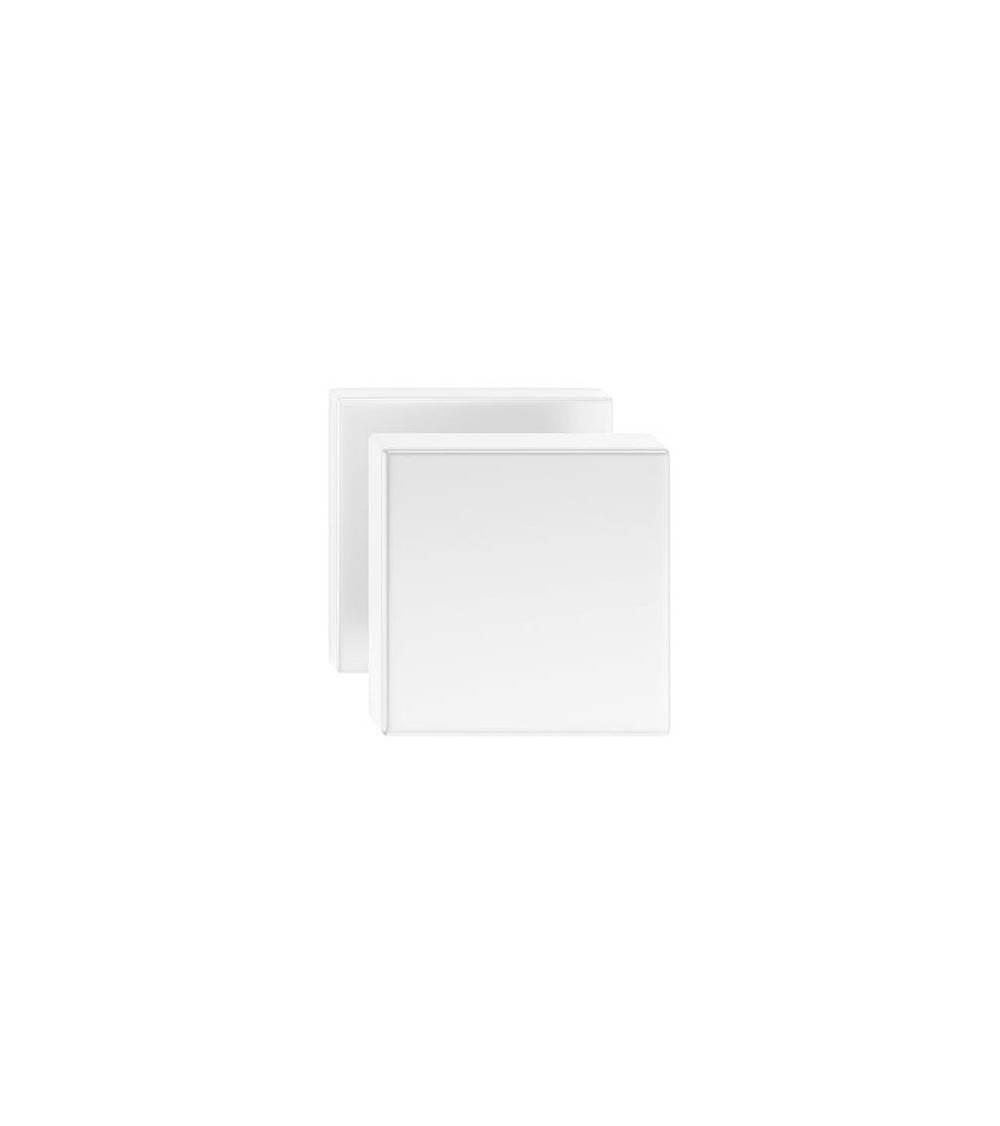 Bouton de porte blanc AEGIS carrée -  poignée design