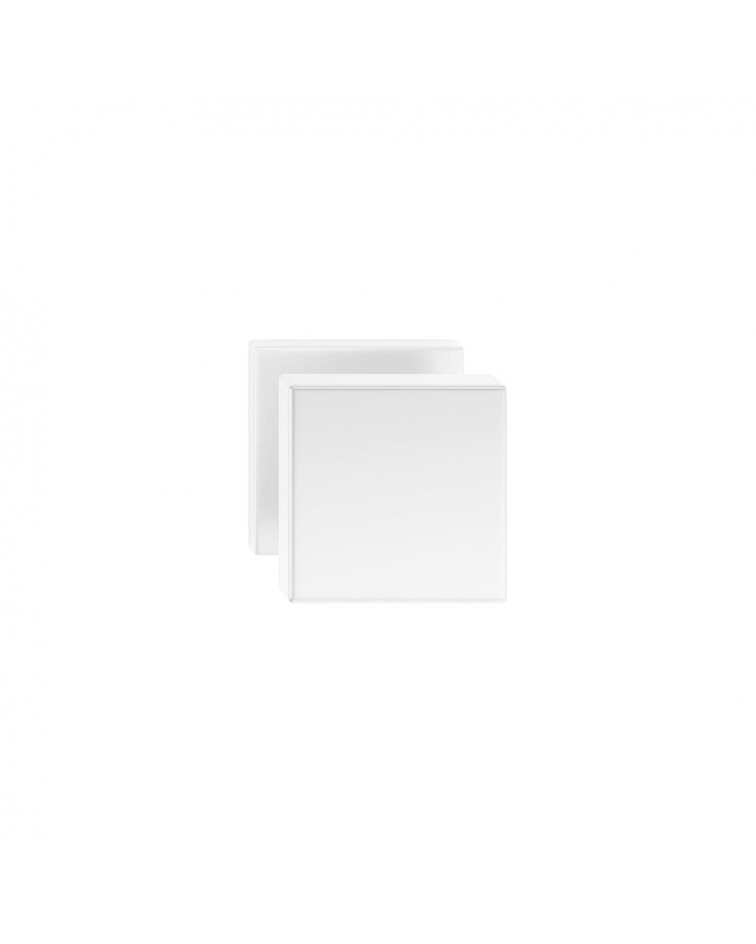 Bouton de porte blanc AEGIS carrée -  poignée design