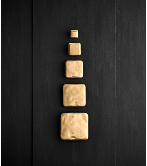 Bouton de meuble en bronze Mini QUADRA poignée design couleur 1 petit modèle