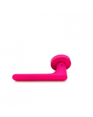 Poignée de porte de couleur Rose Framboise - Moon One Ronde
