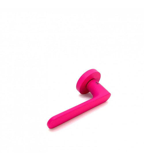Poignée de porte de couleur Rose Framboise - Moon One Ronde